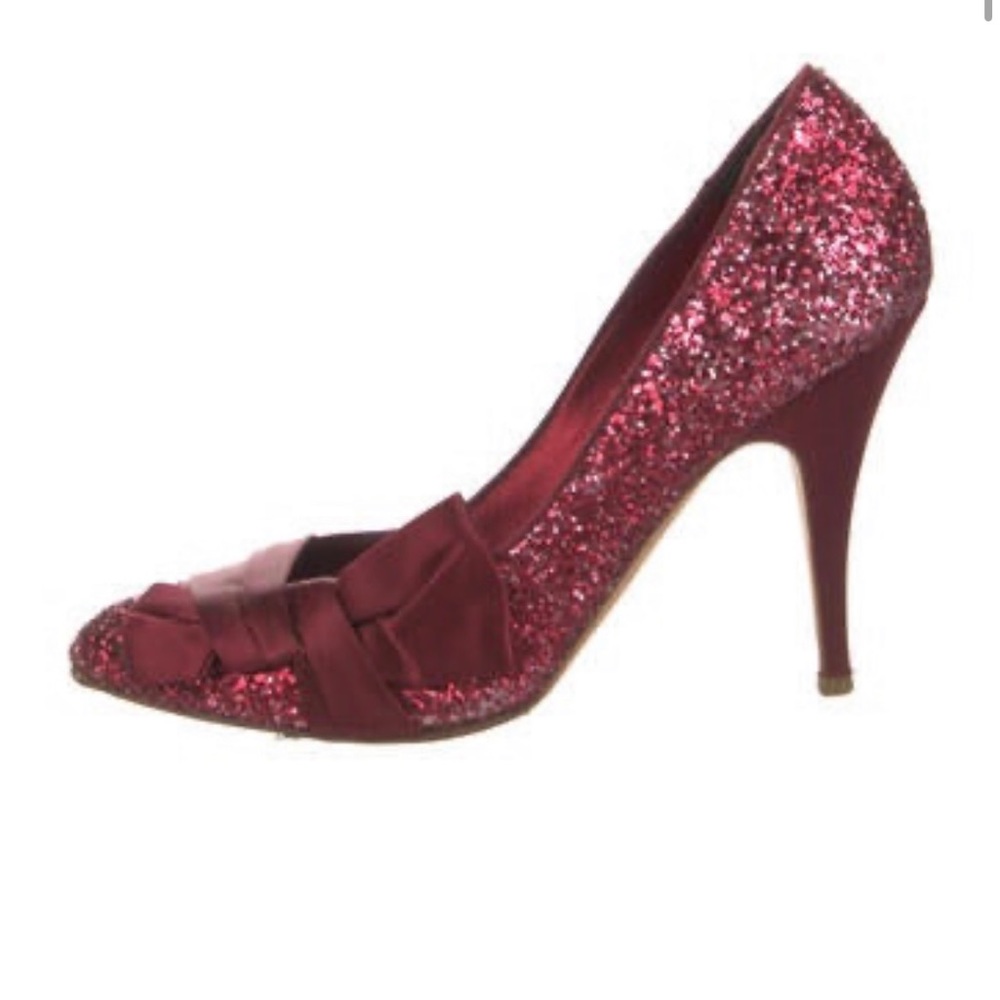 Giuseppe Zanotti red sparkling shoes.